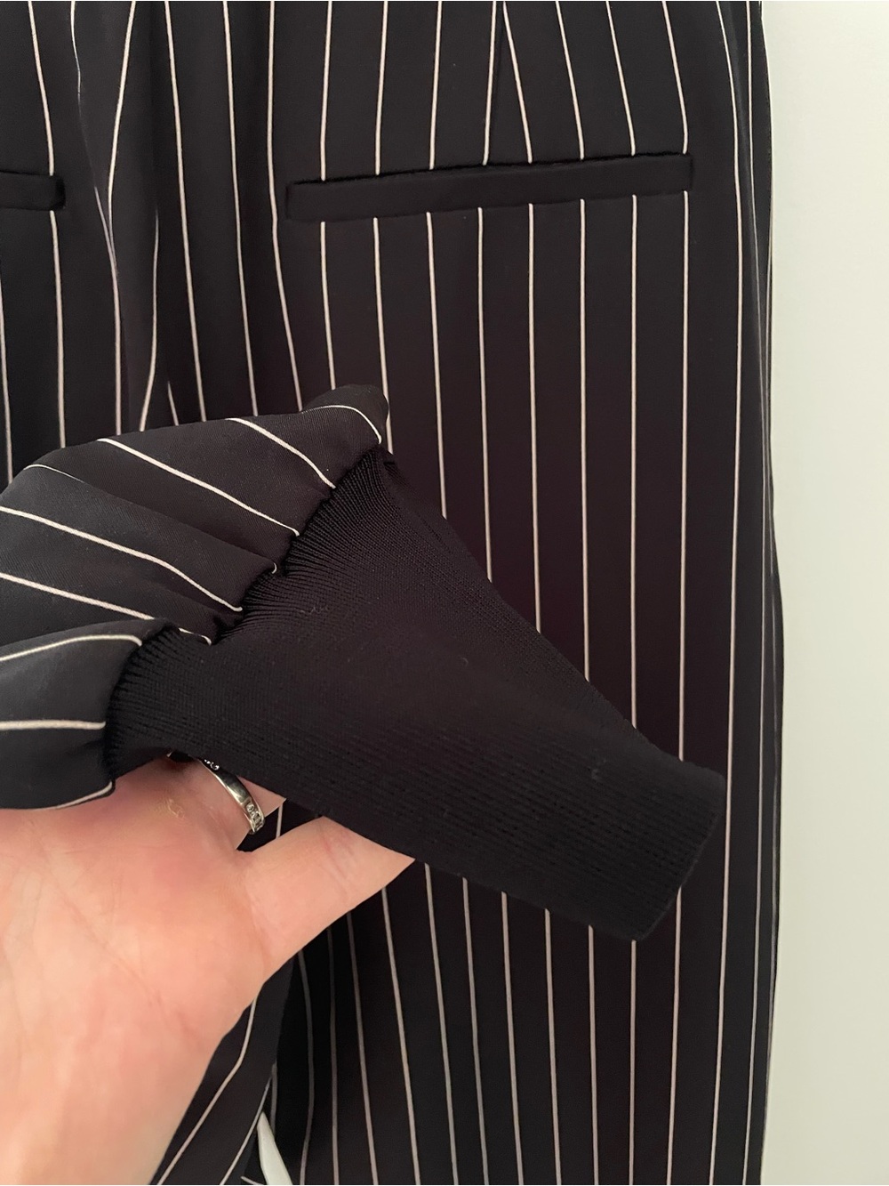 InWear Copenhagen Printed Jogger Style Pants in Black White Pinstripes Size 10 - Picture 7 of 10